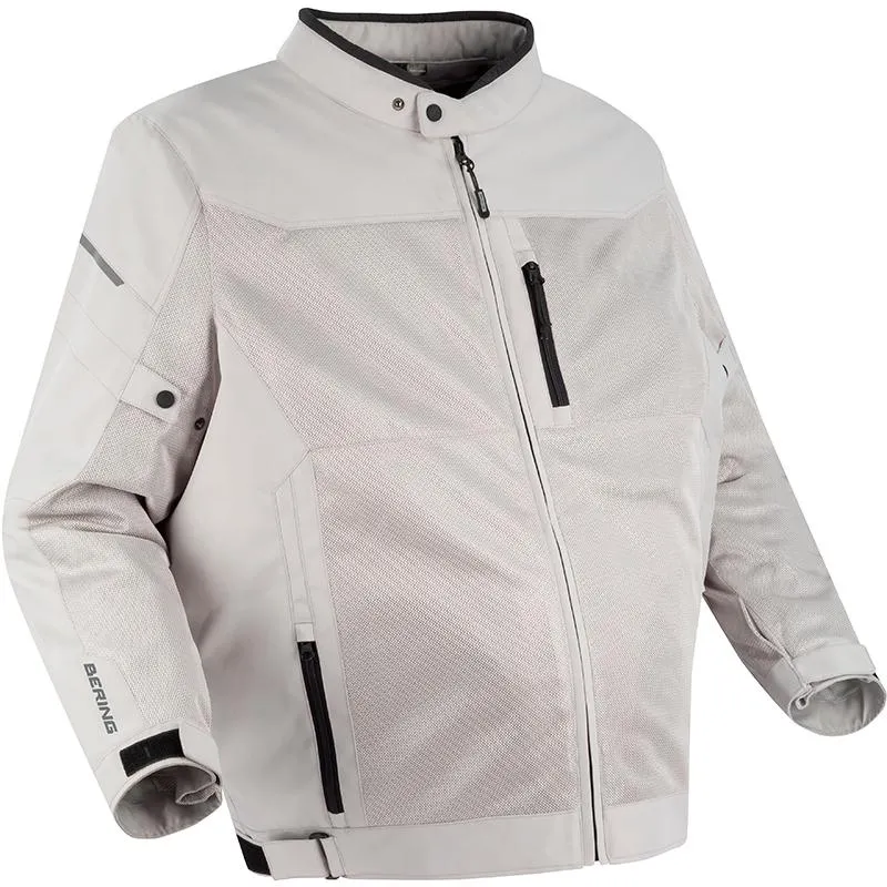 Blouson OZONE King Size BERING argent - MAXXESS.FR, Blouson moto textile