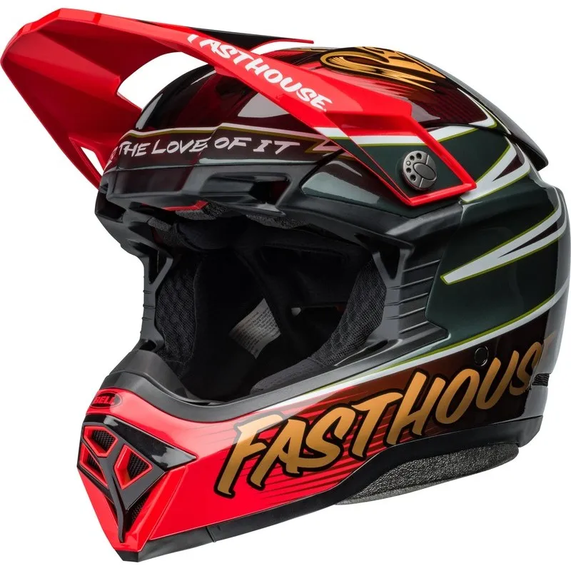 Casque BELL Moto-10 Spherical - Fasthouse DITD 24 Gloss Red/Gold - piecemotoquad