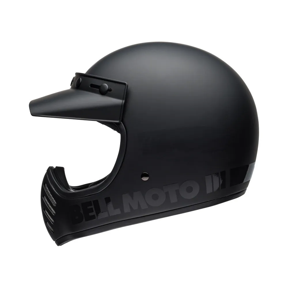 Casque BELL Moto-3 Classic - Blackout Mat/Brillant