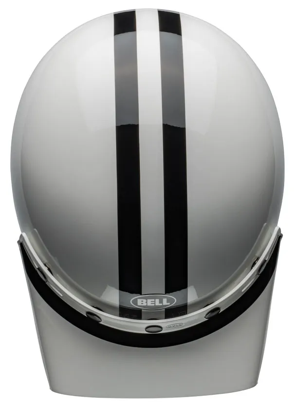 Casque Bell Moto 3 Steve McQueen gloss white black, blanc