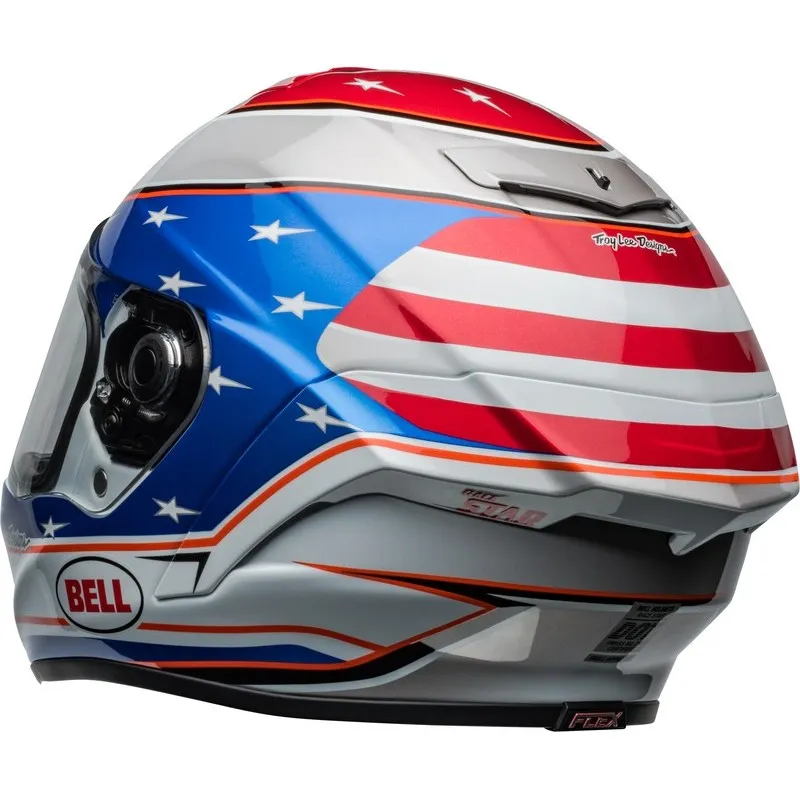 Casque BELL Race Star DLX Flex - Beaubier 24 Gloss White/Blue - piecemotoquad