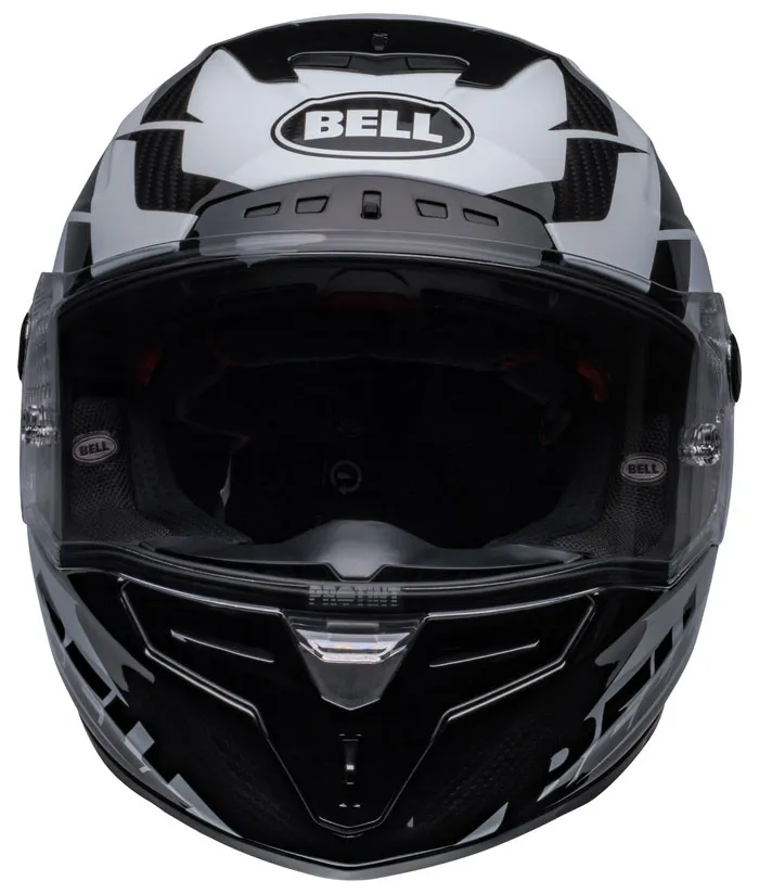 Casque Bell Race Star DLX Flex Labyrinth gloss white black, ECE 22 06