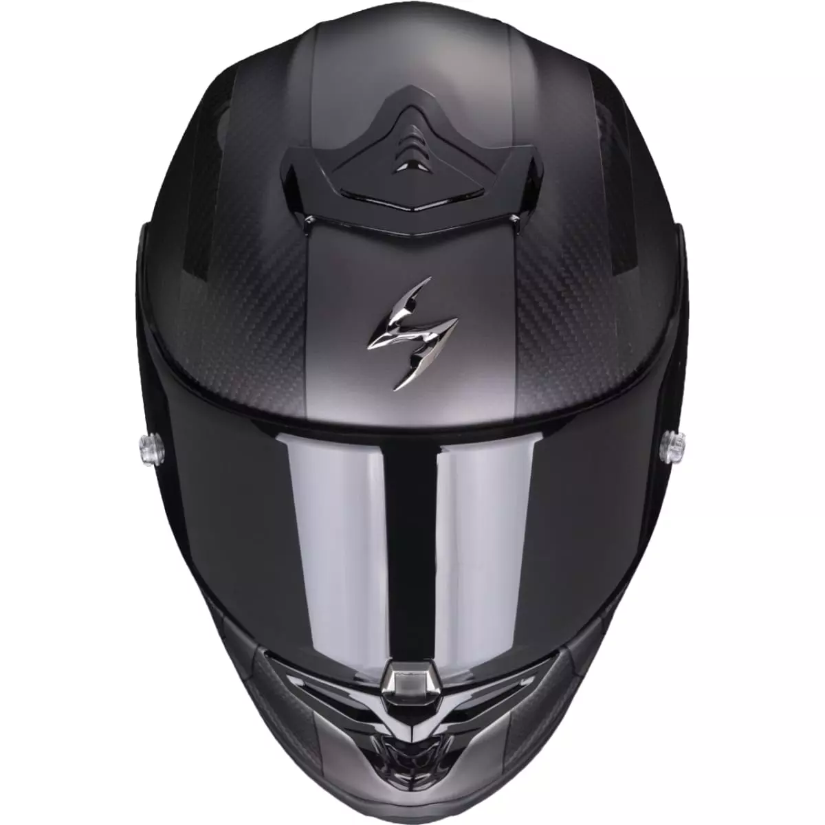 Casque Scorpion Exo-R1 Carbon Air MG Noir Mat Argent Foncé 22.06 - Casque Intégral