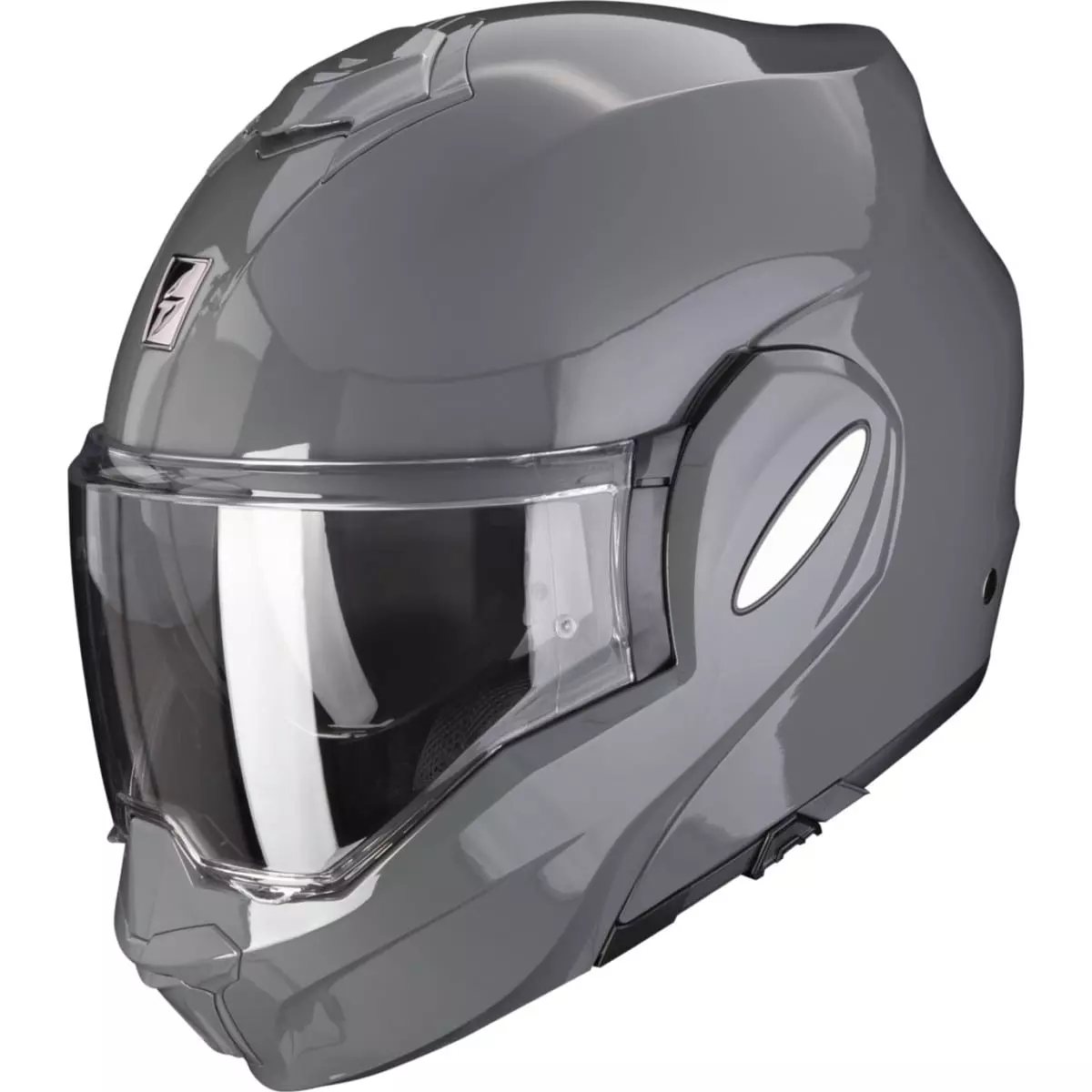 Casque Scorpion Exo-Tech Evo Solid Gris Ciment - Casque Modulable