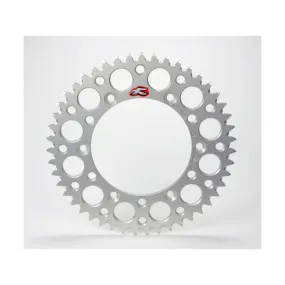 Couronne RENTHAL Ultralight™ 51 dents alu anti-boue pas 520 type 131U anodisé argent Yamaha - Couronne