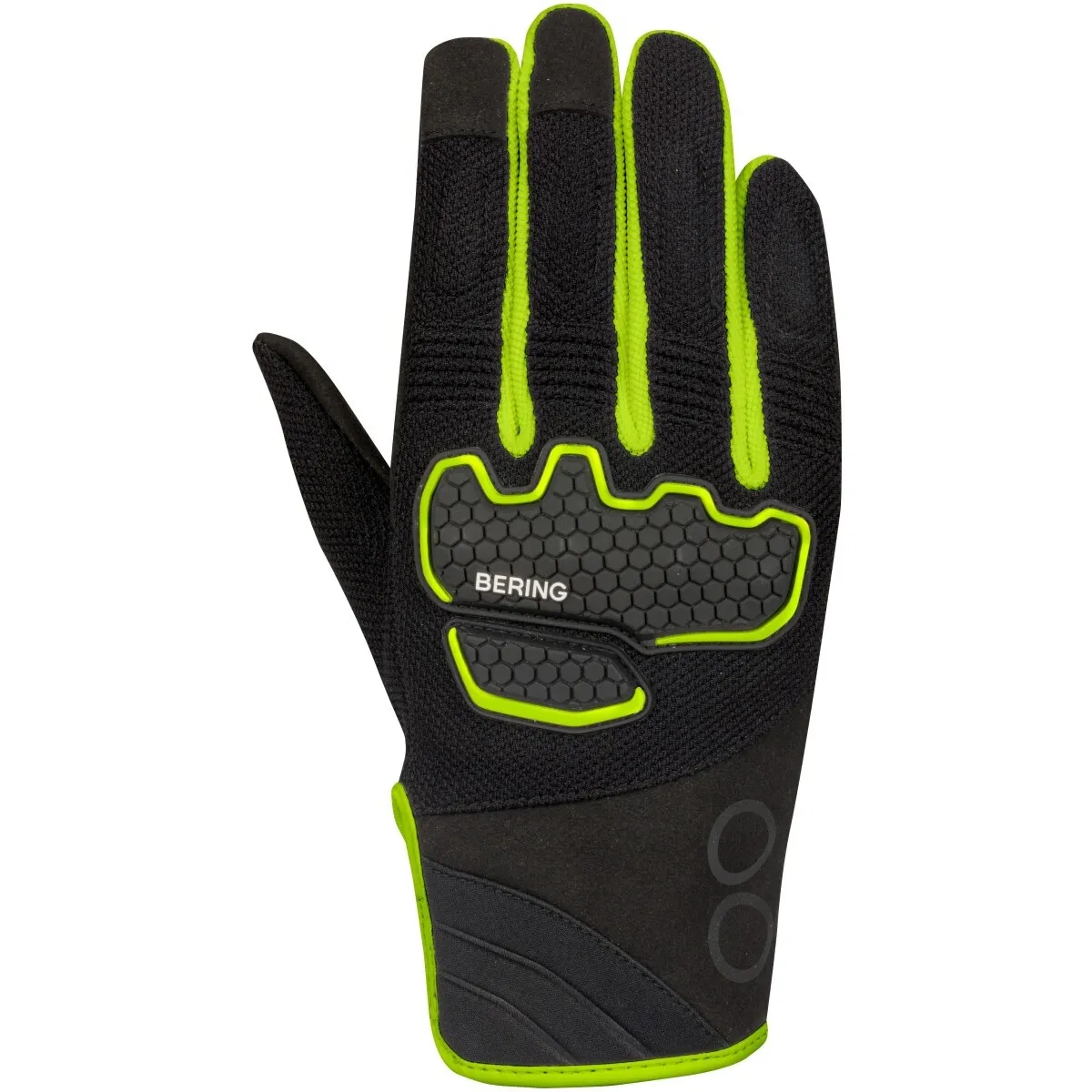 Gants Bering Breeze Noir Fluo - Gants Moto Été