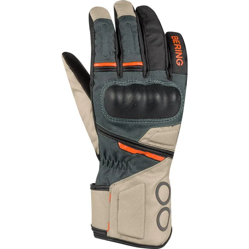 Gants SIBERIA LADY BERING beige/gris/orange - MAXXESS.FR, Gants moto mi-saison