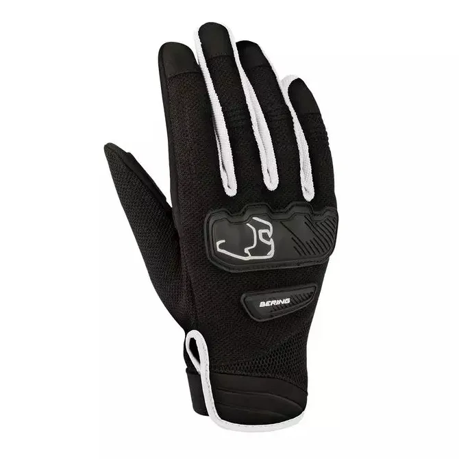 Gants YORK Noir/Blanc BERING Noir/Marine - MAXXESS.FR, Gants moto été
