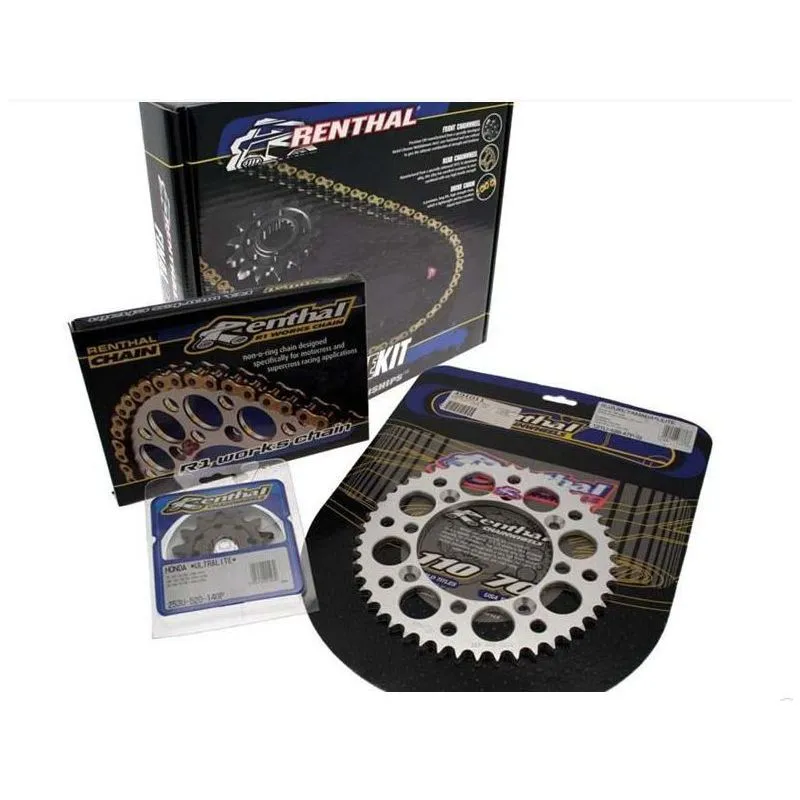 Kit chaîne RENTHAL 520 type R1 13/49 couronne Ultralight anti-boue Honda CRF250R