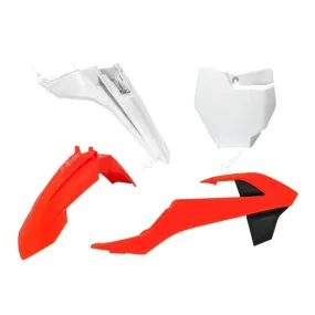 Kit plastique RACETECH couleur origine (2016) orange/blanc KTM SX65 - piecemotoquad