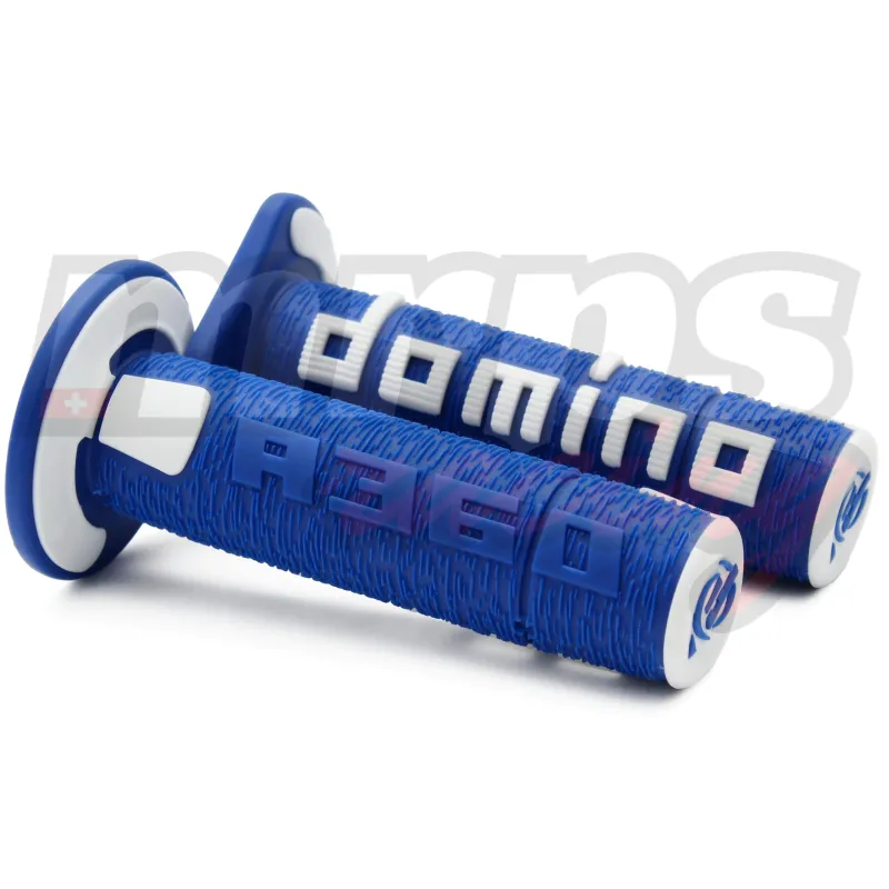 Revêtements de poignées Domino A360 Blue/White Off-Road Grips