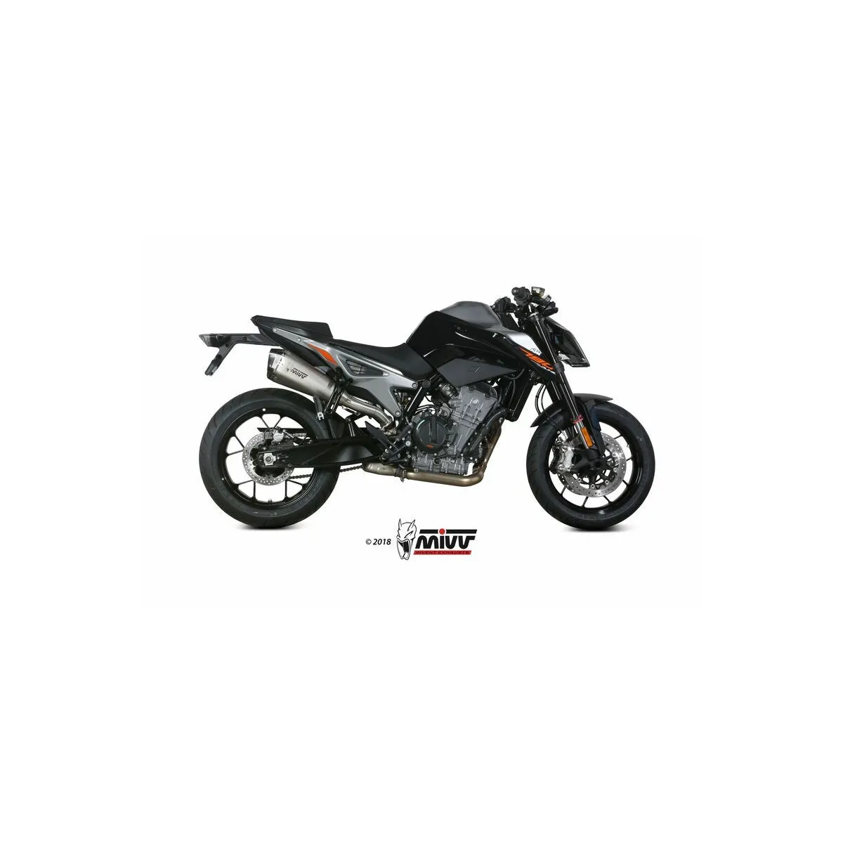 Silencieux d'échappement MIVV Delta Race inox - carbone - KTM Duke 790 - 890
