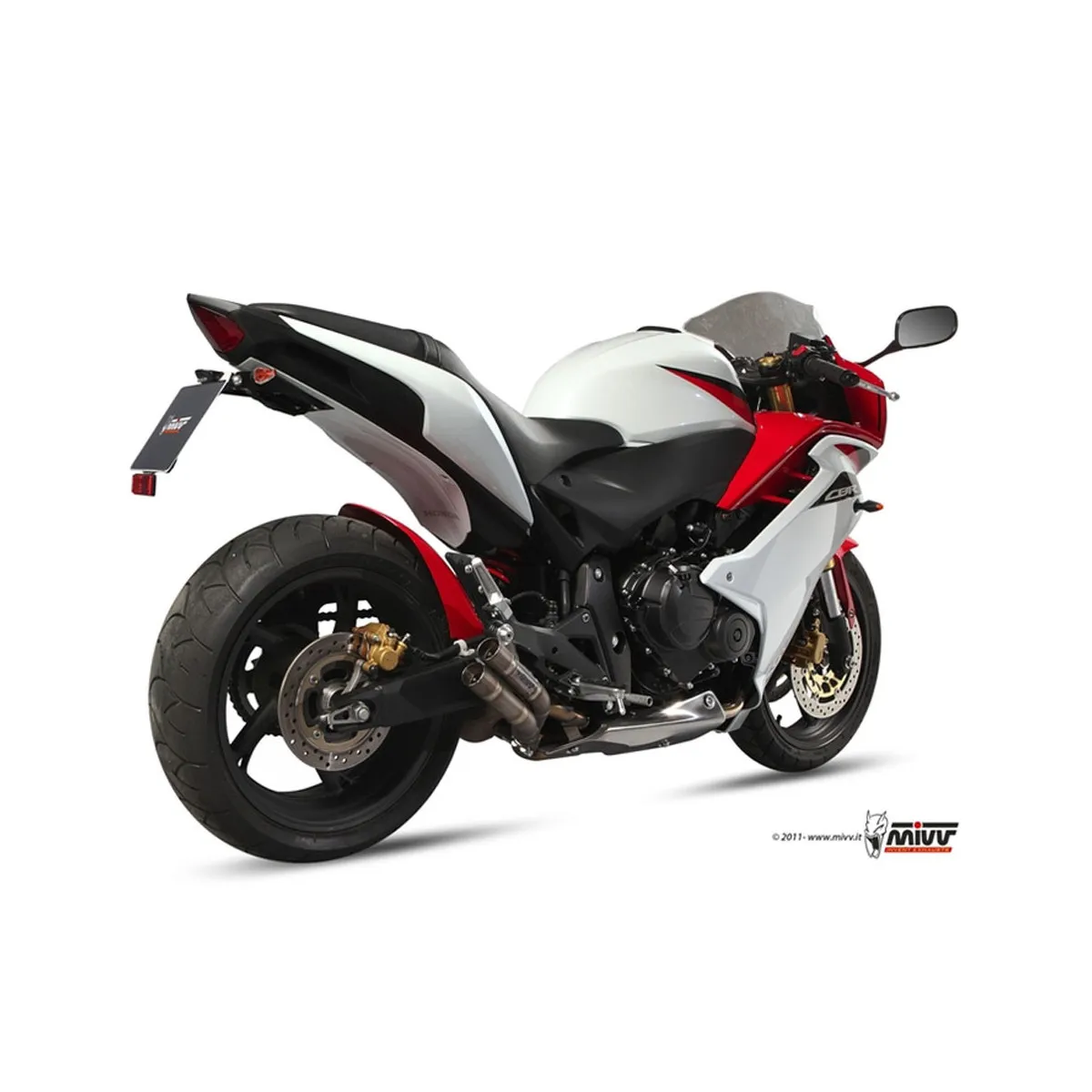 Silencieux MIVV Double Gun titane Honda CBR600F/CB600F 2007-2013