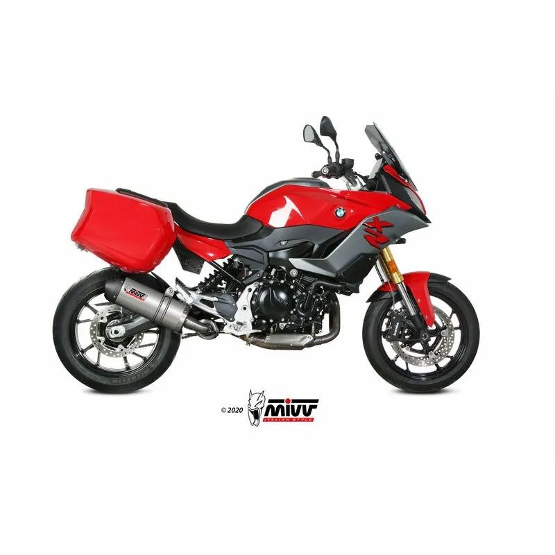 Silencieux MIVV Oval titane/casquette carbone BMW F900XR - piecemotoquad