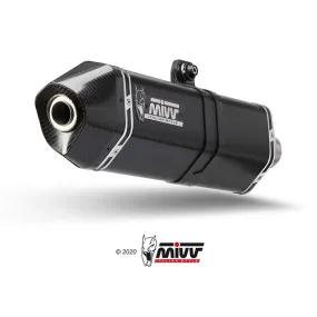 Silencieux MIVV Speed Edge inox noir brossé/casquette carbone - - piecemotoquad