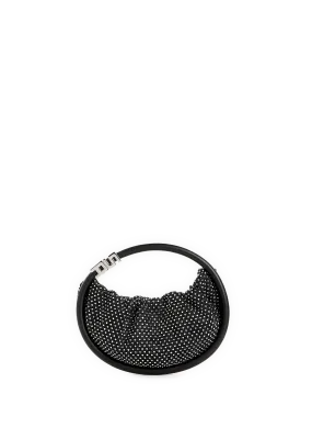 SONIA RYKIEL  Sac à main Domino mini en filet strassé  - Noir
