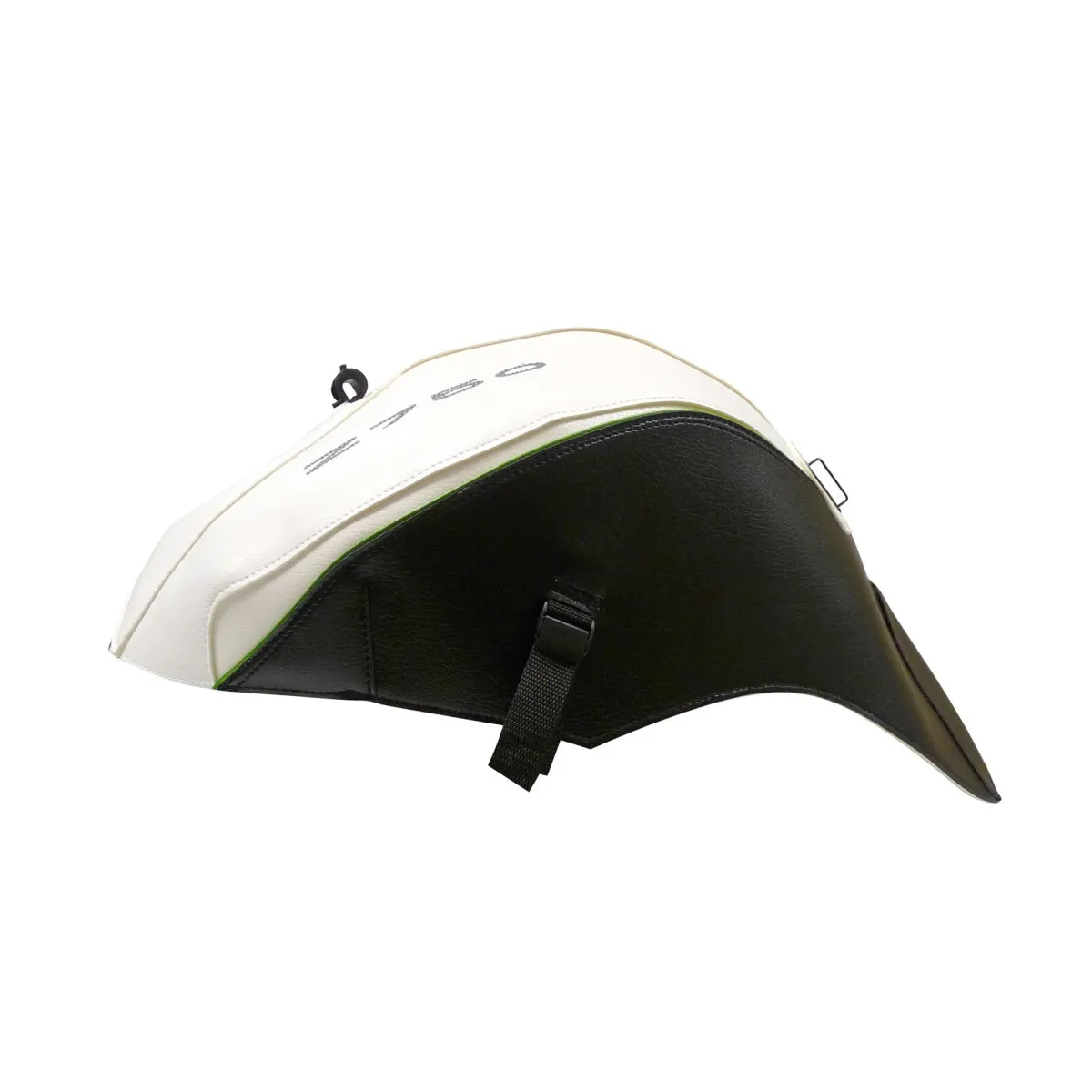 Tapis de réservoir BAGSTER Kawasaki Z 750 2007-2012 Blanc / Noir / Liseré Vert Nacre