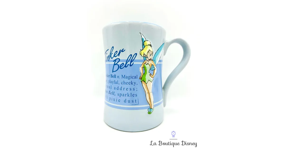Tasse Fée Clochette Tinker Bell Disney Store Exclusive mug Peter Pan bleu définition