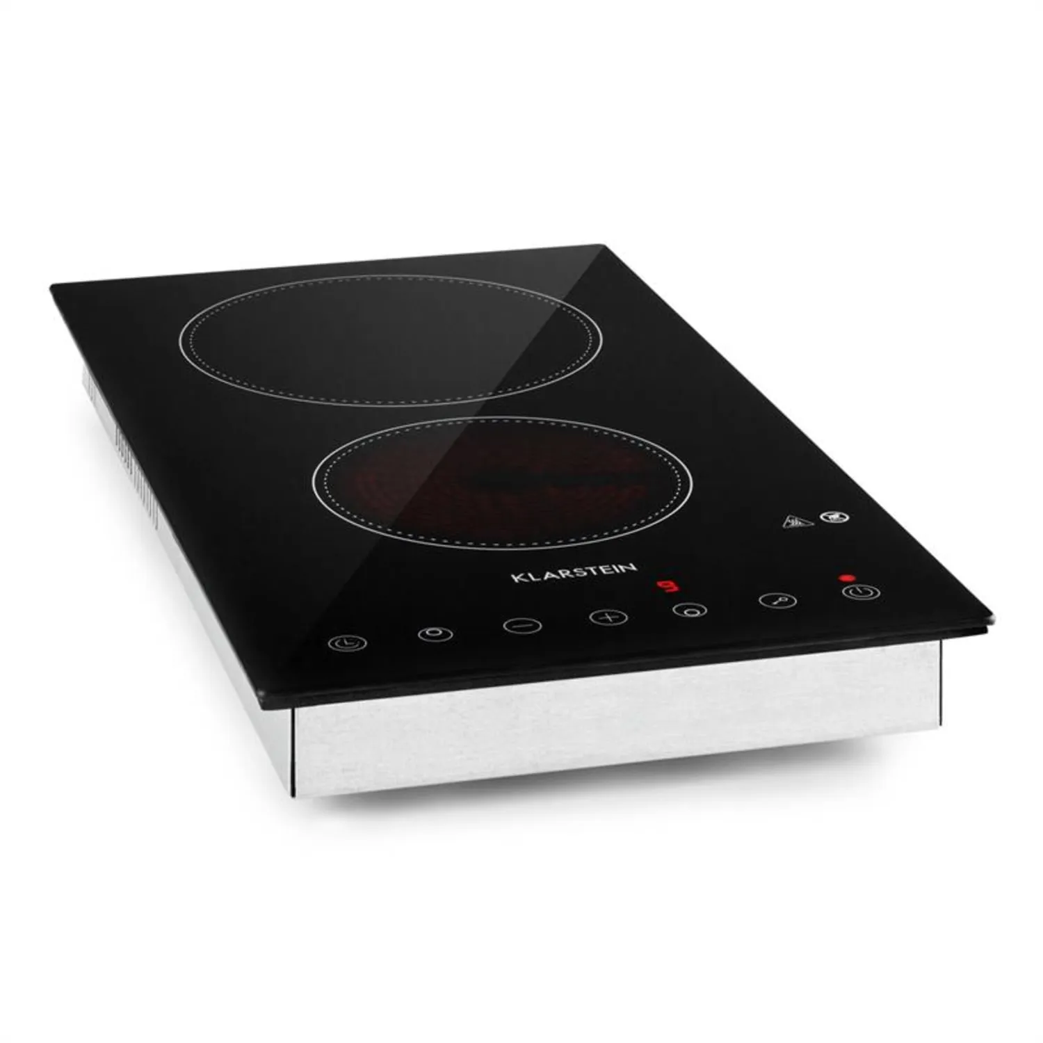 VariCook Domino Double plaque de cuisson vitrocéramique 3000W Acier Inoxydable